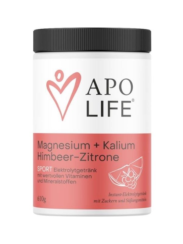 AApoLife Magnesium-Kalium Mineralstoffgetränk Himbeer-Zitrone