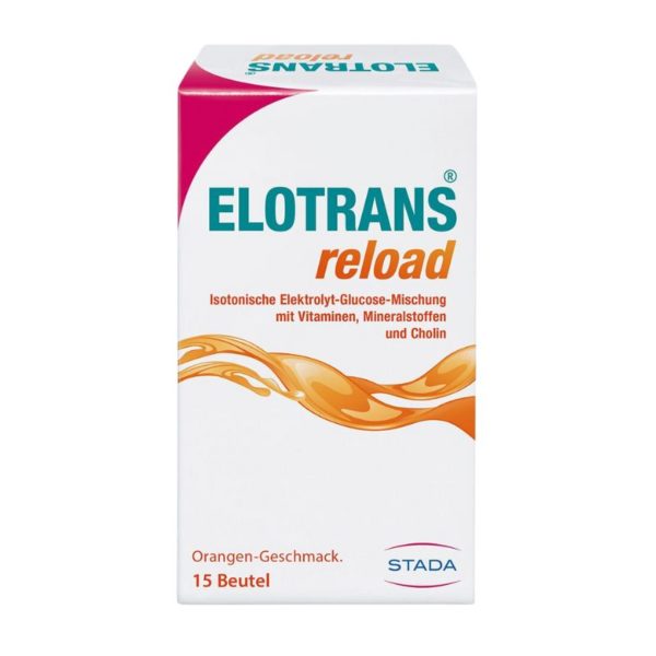 Elotrans® reload Verpackung mit 15 Beuteln - Frontansicht