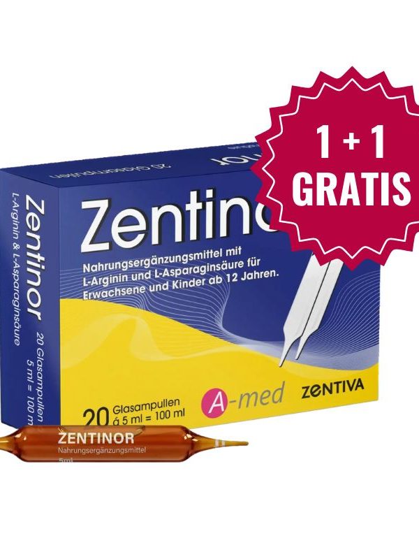 Schachtel mit 20 Trinkampullen L-Arginin von Zetinor
