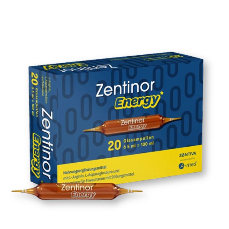 Zentinor Energy* ist ein Nahrungsergänzungsmittel für Erwachsene mit den wertvollen Aminosäuren L-Arginin und L-Asparaginsäure plus 2 Vitaminen - B6 und B12, die Ihren normalen Energiestoffwechsel unterstützen und helfen, Müdigkeit und Ermüdung zu verringern. Zentinor Energy* ist laktosefrei.